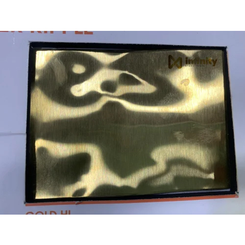 Water Rippled Gold Hairline Pvd Sheet - Color: Golden