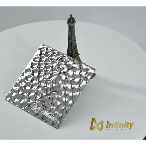 Ss Hammered Silver Mirrored Sheet - Grade: 304