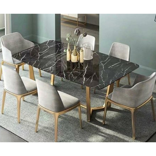 Stainless Steel Ti Pvd Coated Dining Table - Color: Multicolor