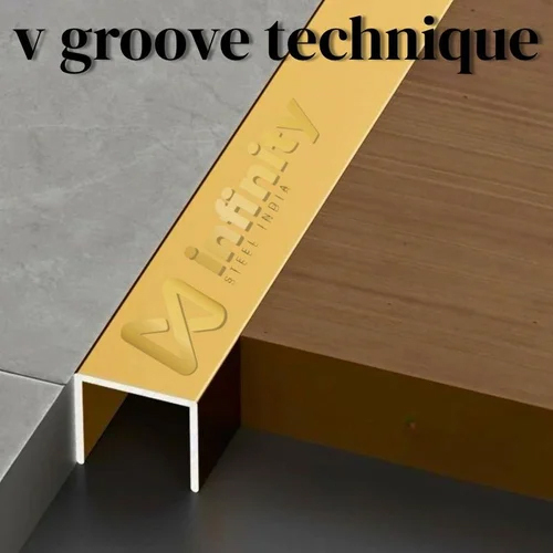 Stainless Steel C Profile - Color: Golden
