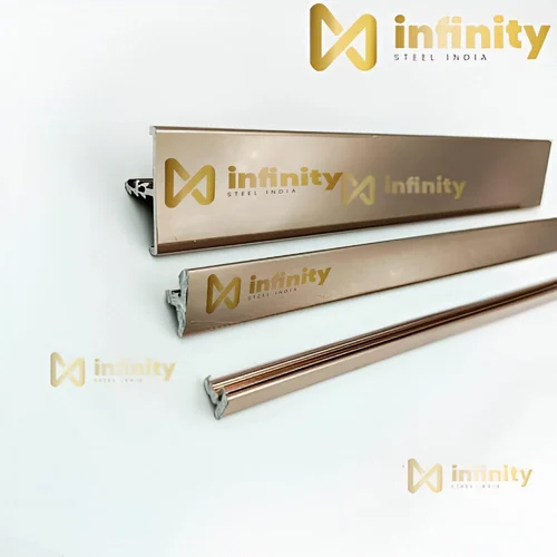Stainless Steel Rose Gold T Patti - Color: Golden