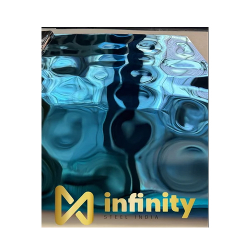Stainless Steel Blue Water Ripple Sheet - Grade: 304