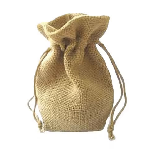 Custom Mini Linen & Jute Drawstring Bags Woven PE with Drawstrings Gift Bags for Jewelry & Gifts