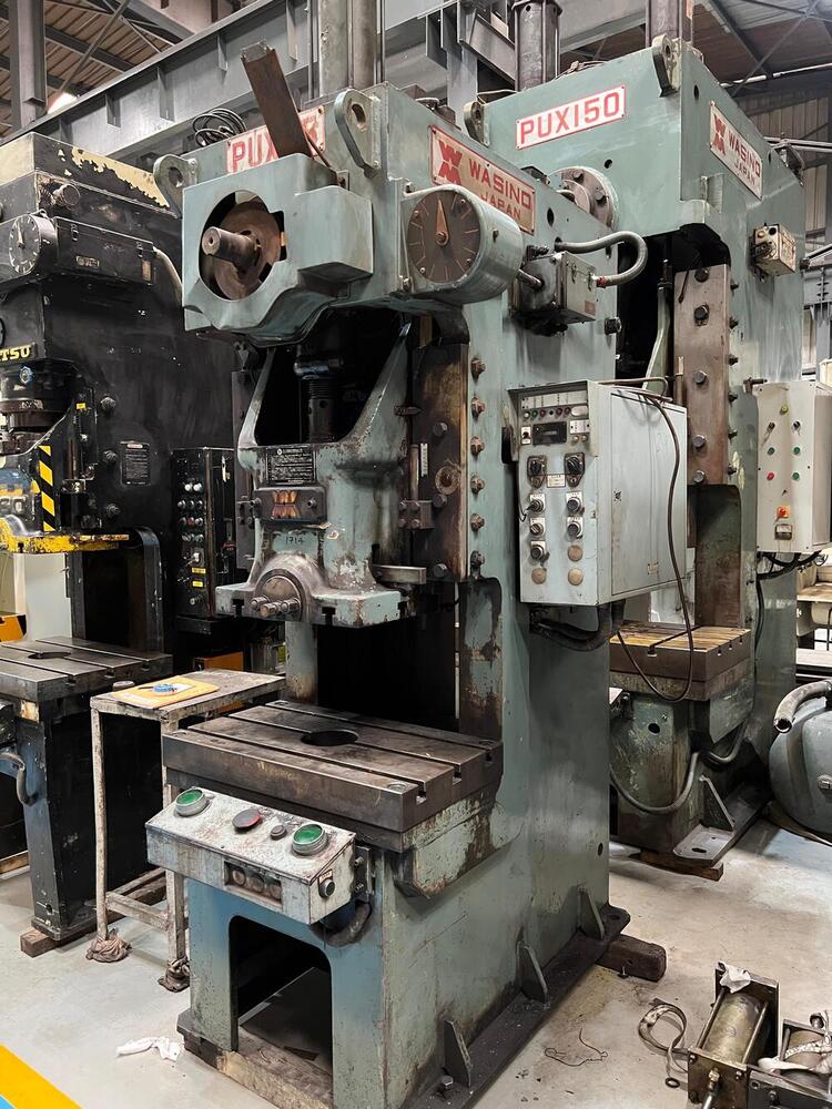 # 1714 Wasino C Frame Single Crank Press - 55 Tons Capacity, 120mm Stroke, 250mm Die Height, 70mm Adjustment, 60 Spm, 480x350mm Slide, 800x450mm Bolster