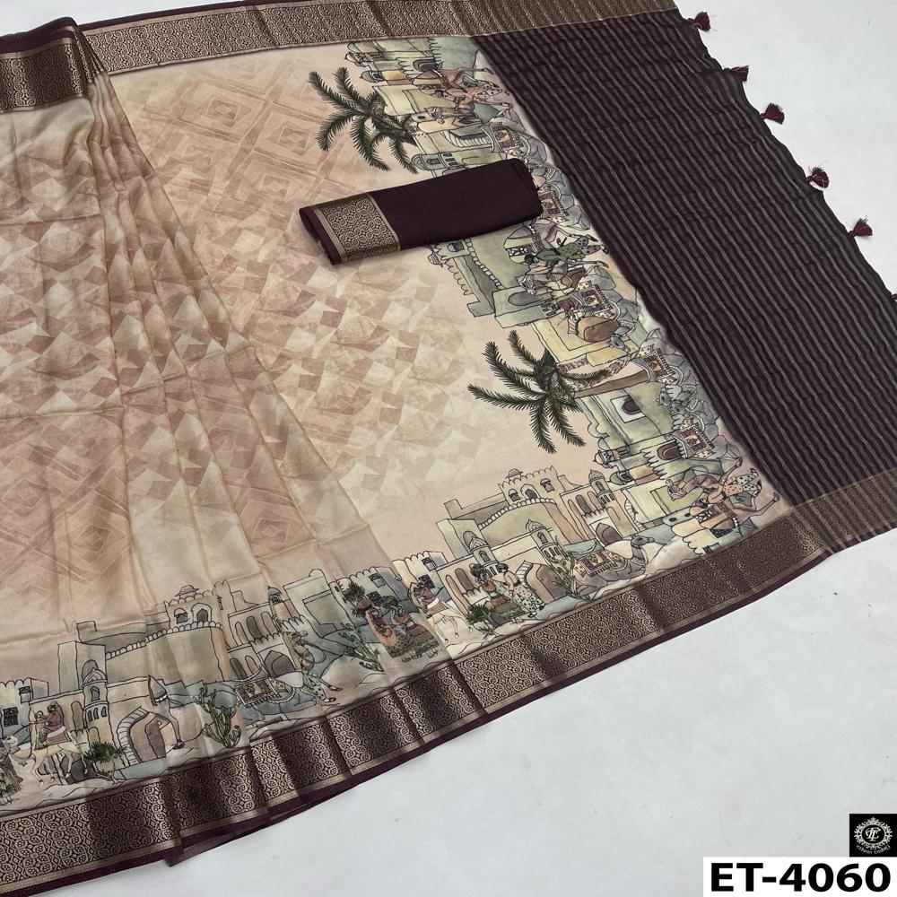  CAMEL PRINT SAREE