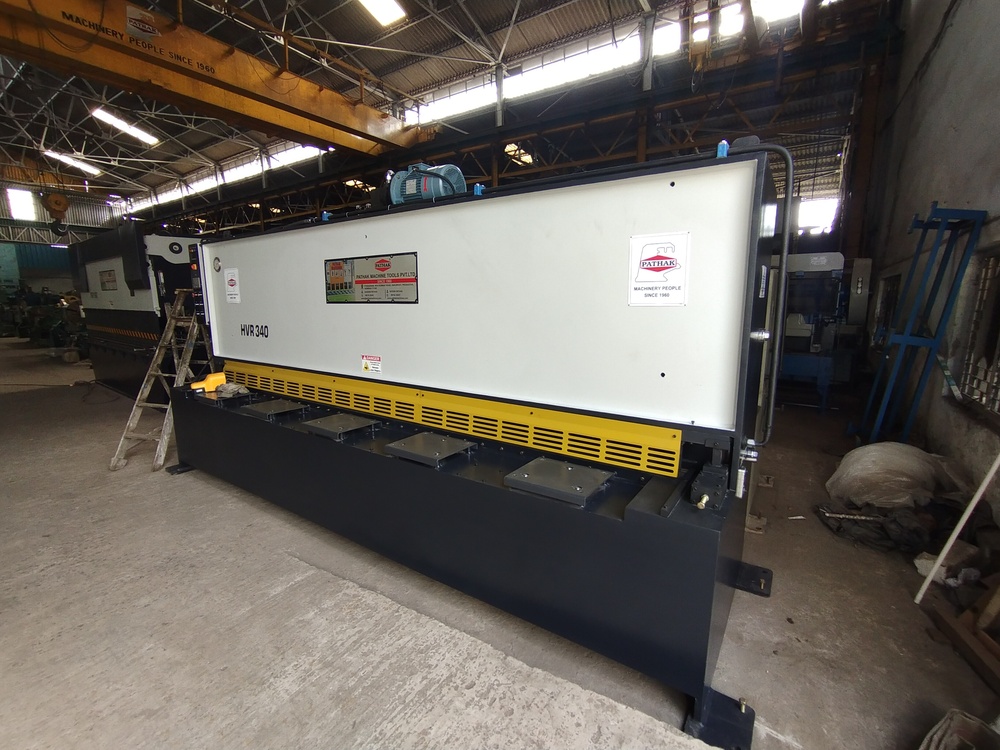 Guillotine Shearing Machine - Stainless Steel, 300 Volt Hydraulic | Semi-automatic, Human Machine Interface, Color-coated Exterior, Warranty Included