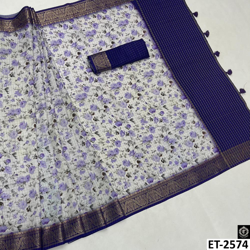 FLORAL PRINTED SAREE