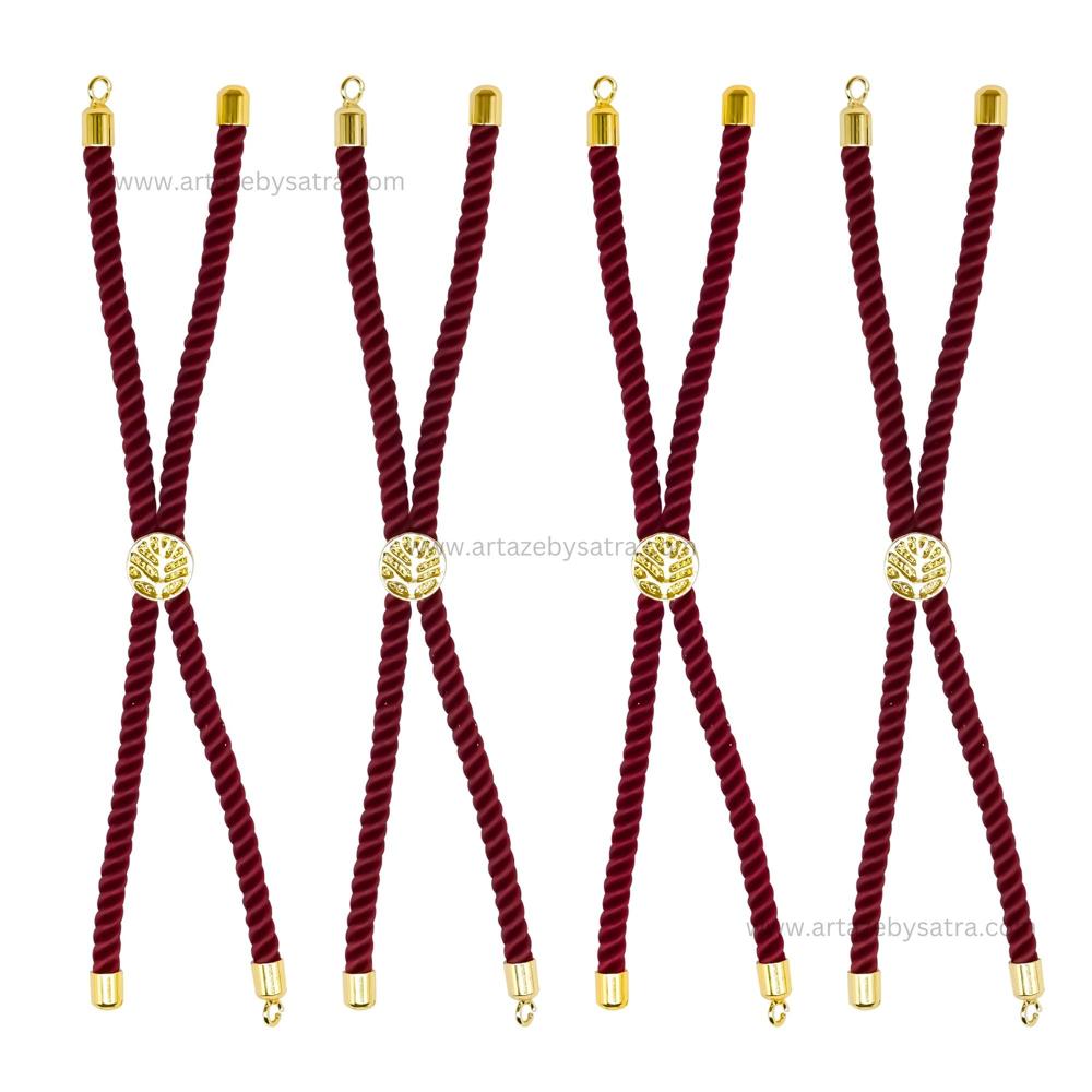 Nylon Bracelet Cord With Sliding Slider Stopper Beads | Size : 2mm | Qty : 1pc