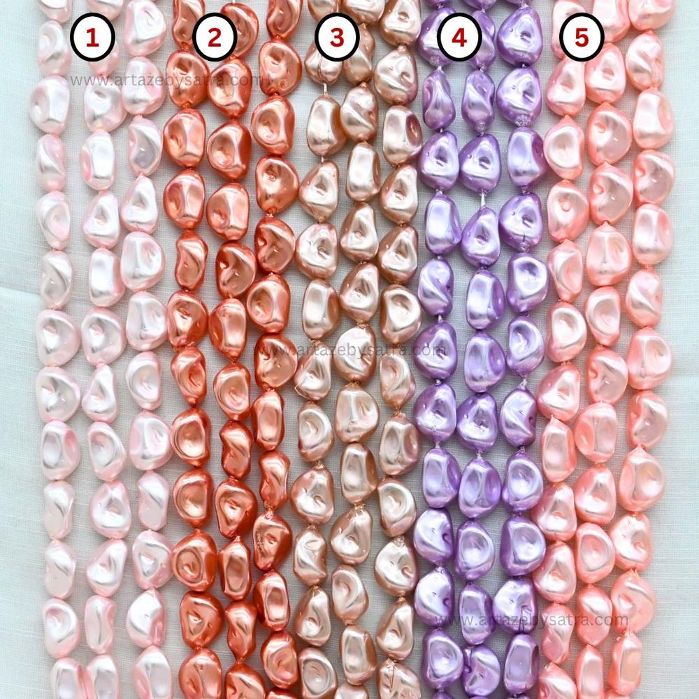 Uncut Glass Pearl Drop Beads | Size : 16*11mm | Qty : 1per line-26pcs approx | GB55m