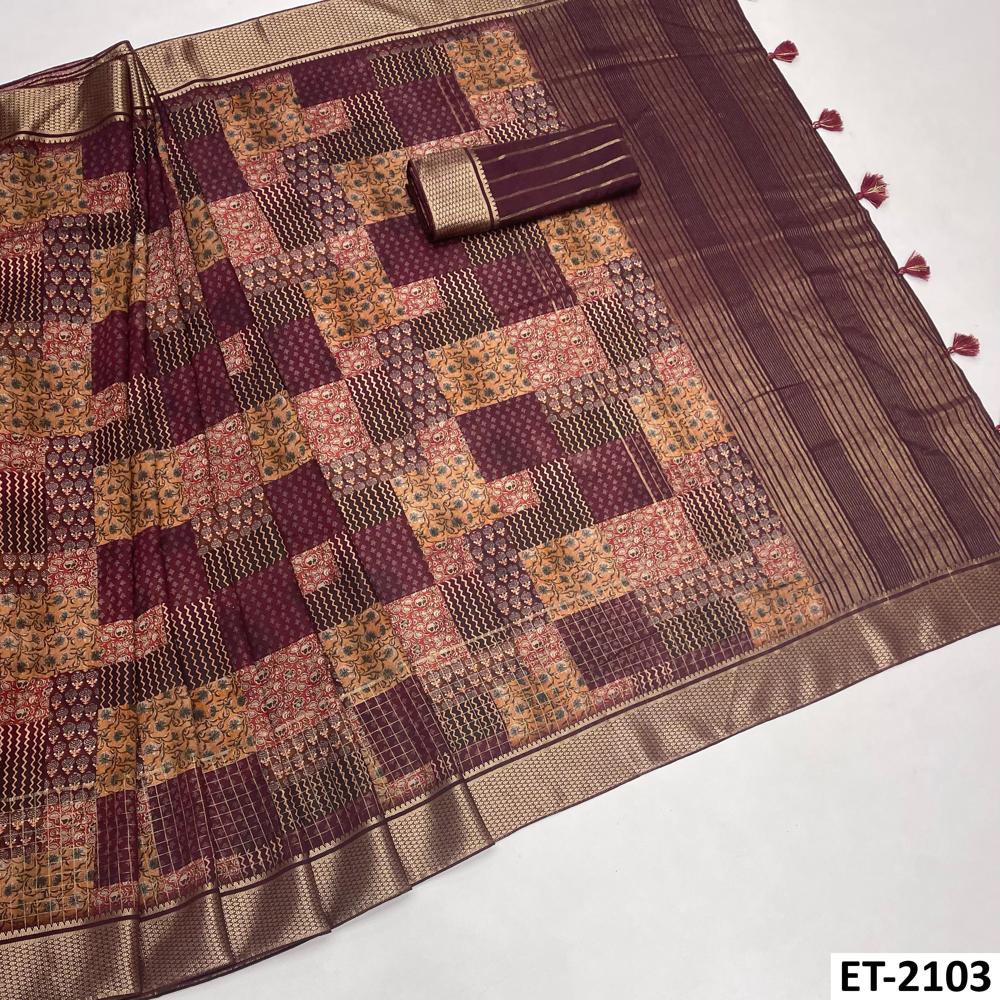 RED VELVET DESIGNER SAREE
