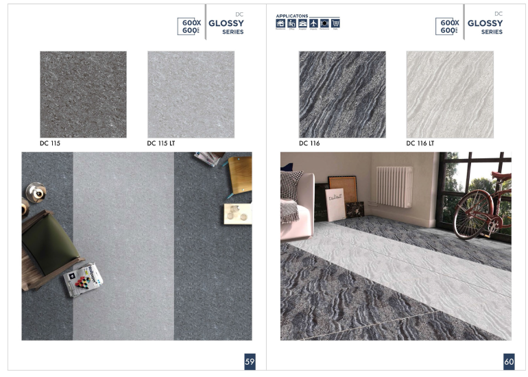 Rectified porcelain tiles