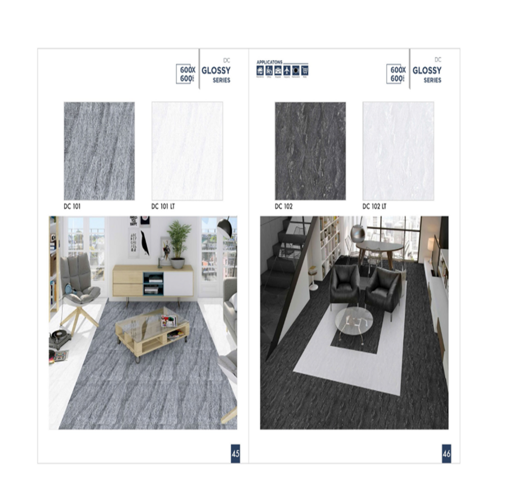 Rectified porcelain tiles