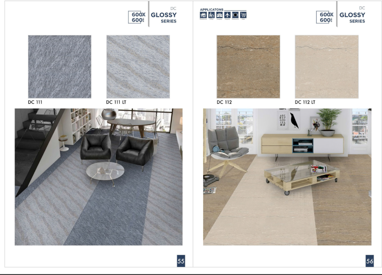 Rectified porcelain tiles
