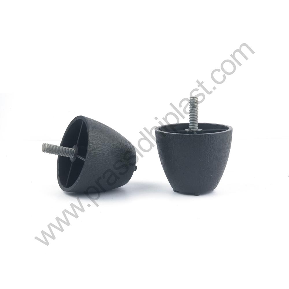 Sofa Leg 2.5" Round Shape - Color: Black
