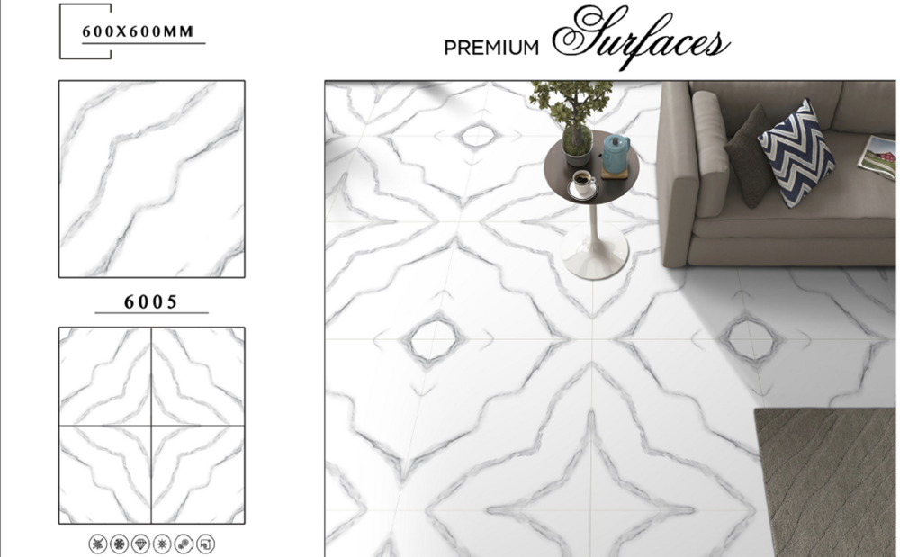 Bathroom porcelain tile
