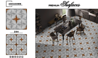 Stone-look porcelain tile