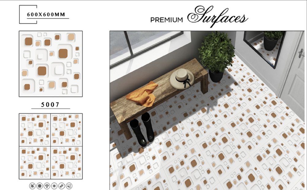 Outdoor porcelain tile