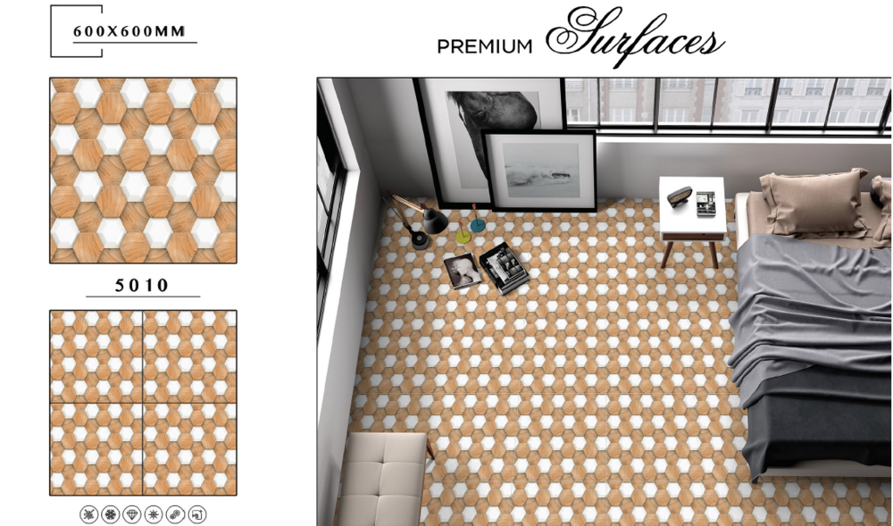 Matte porcelain tile