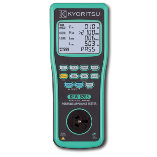 6205 Portable Appliance Tester - Accuracy: A 5  %