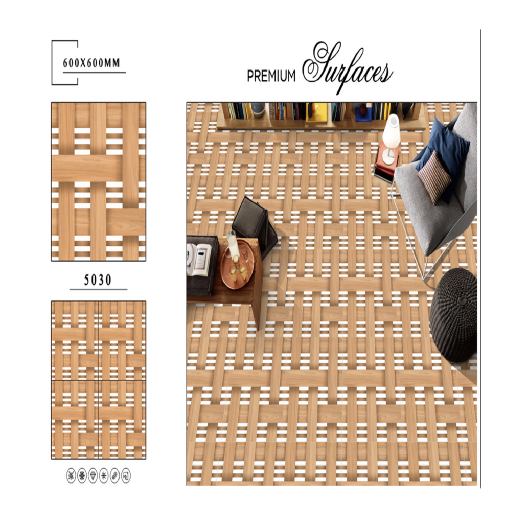 Slip-resistant porcelain tile