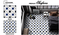 Slip-resistant porcelain tile