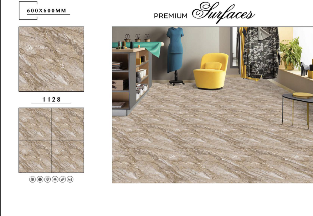 Digital porcelain tiles