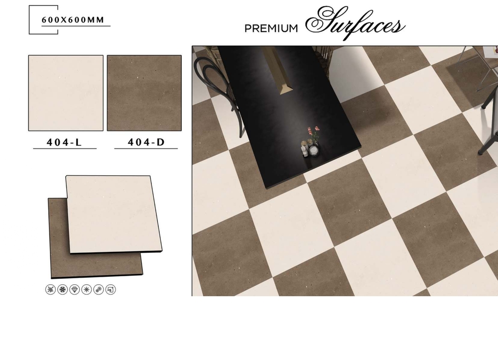 Wall and floor porcelain tiles