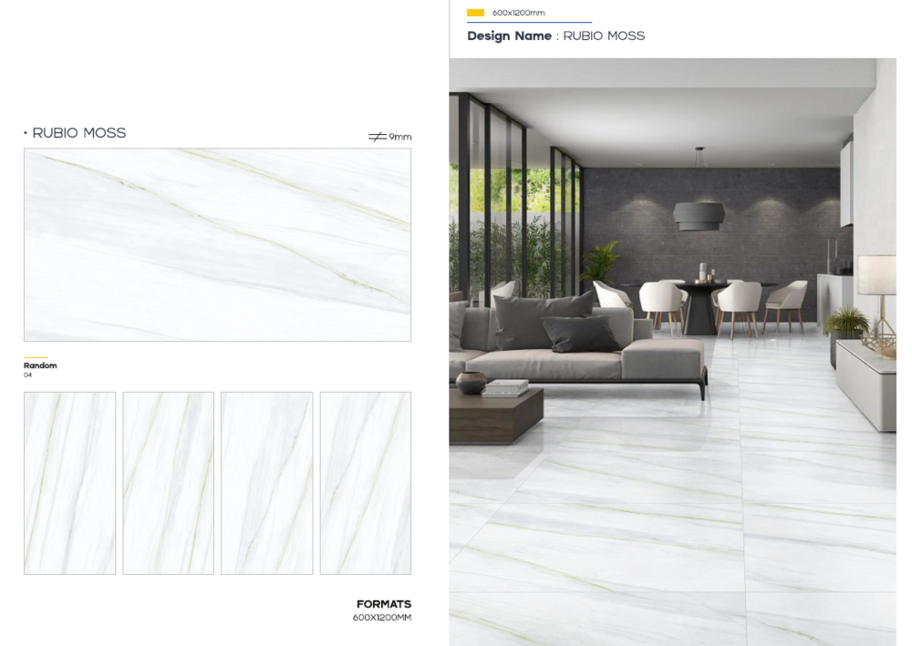 Porcelain Slabs - Size: 600 X 1200mm