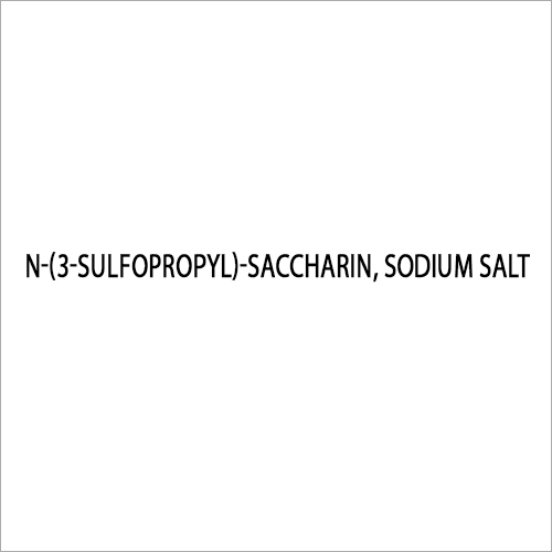 N-(3-Sulfopropyl)-Saccharin, Sodium Salt - Application: Industrial