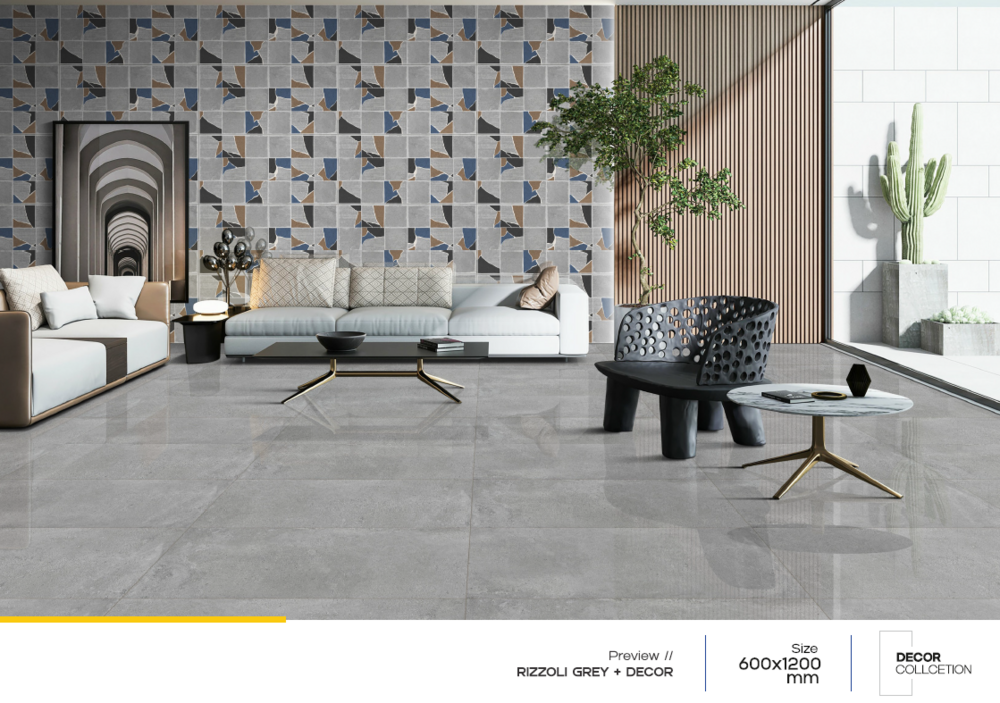 Porcelain decorative tiles
