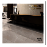 Porcelain tile flooring
