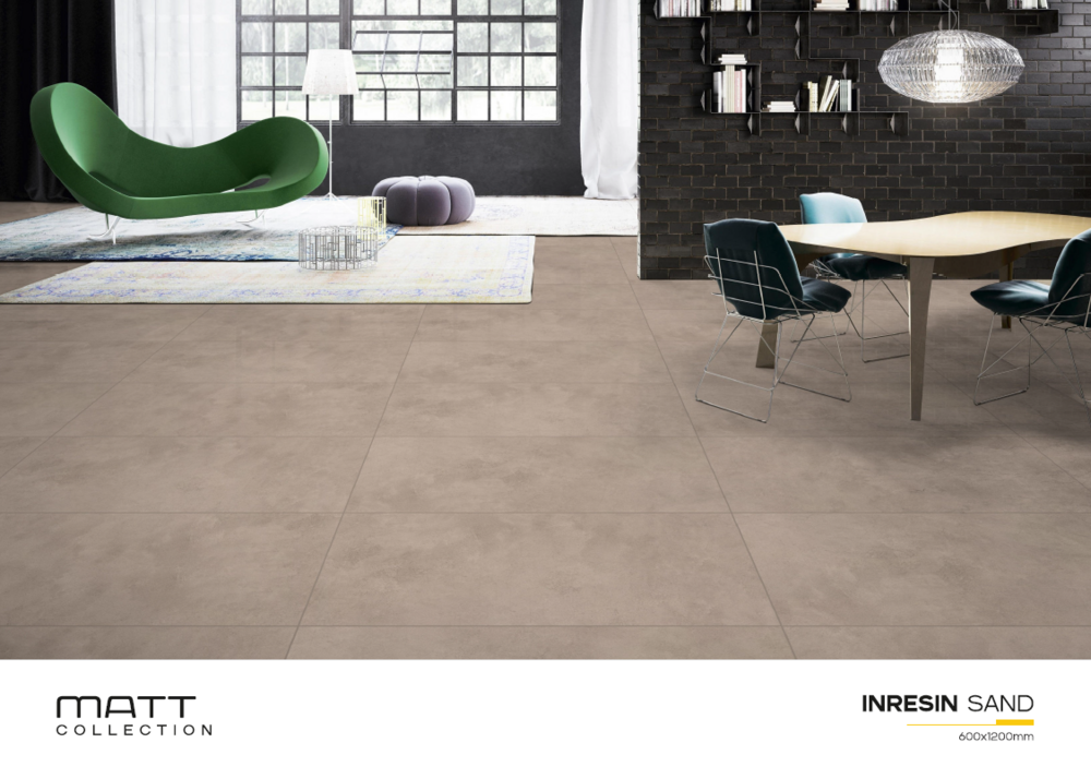 Large format porcelain tiles