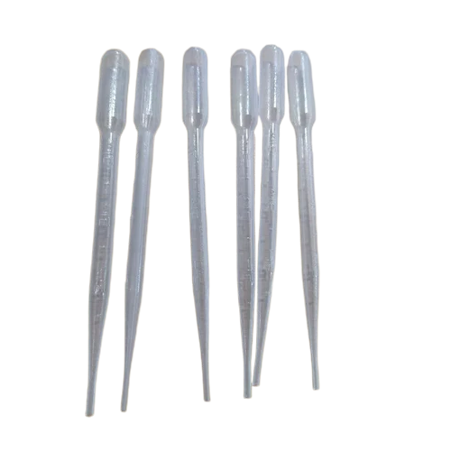 3 ml Transparent Plastic Graduated Dropper for Laboratory