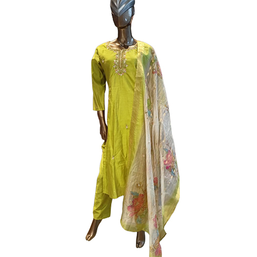 199 Kpdsh Ladies 3 Pcs Suit Set - Color: Green