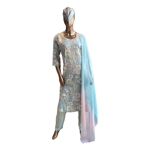 260 Kpdsh Ladies 3 Pcs Capsule Suit Set - Color: Blue