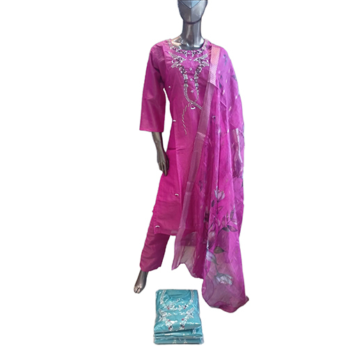 270 KPDSH Ladies 3 Pcs Tissue Shimmer Crush Suit Set