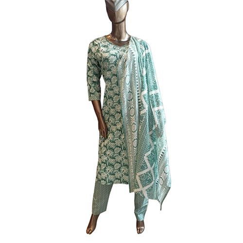 224 KPDSH Ladies 3 Pcs Cotton Suit Set