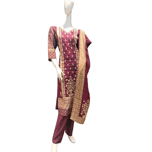 0126 KPDSH Ladies 3 Pcs Royal Chhanderi Kurti Set