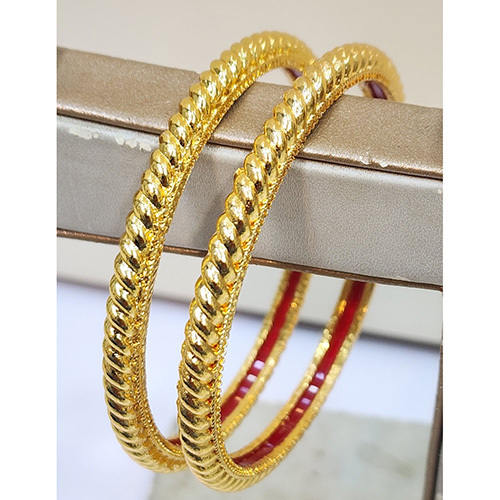Luxurious Gold Plated Bangles - Color: Golden