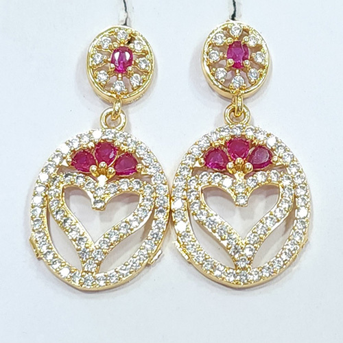 शादी के हीरे की नकल के बालियां