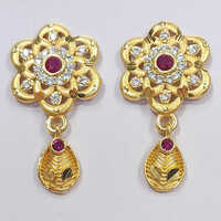 Stylish Stone Pink Studs Imitation Earrings