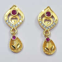 Pota And Austrian Stone Dangler Imitation Earrings