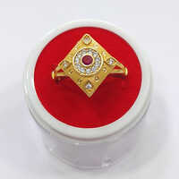 Gold Plated Austrian Stone Adjustable Ring