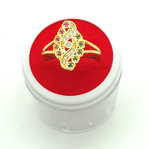 Flower Designed Gold Plated Ring