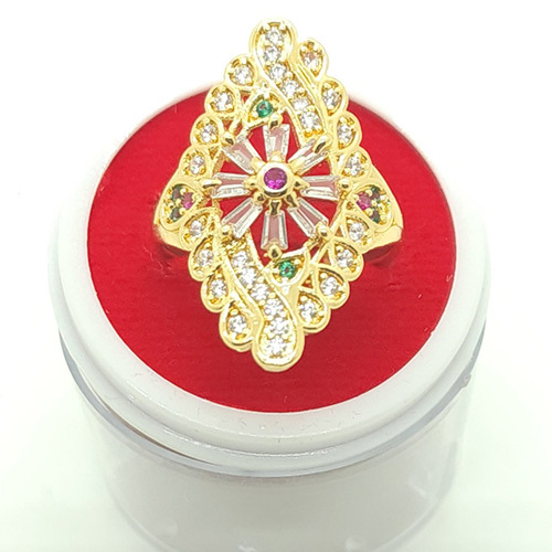 Gold Plated Stones Imitation Ring