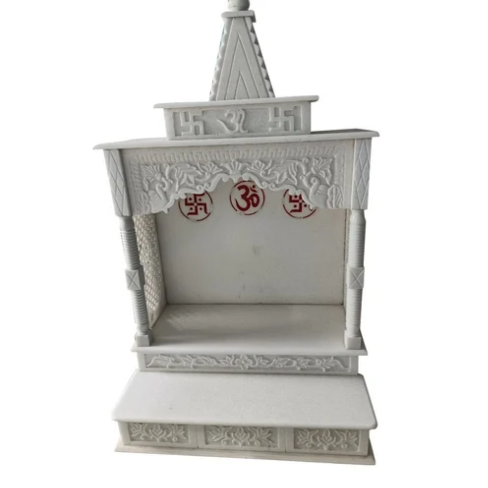 Carved Pure White Marble Temple