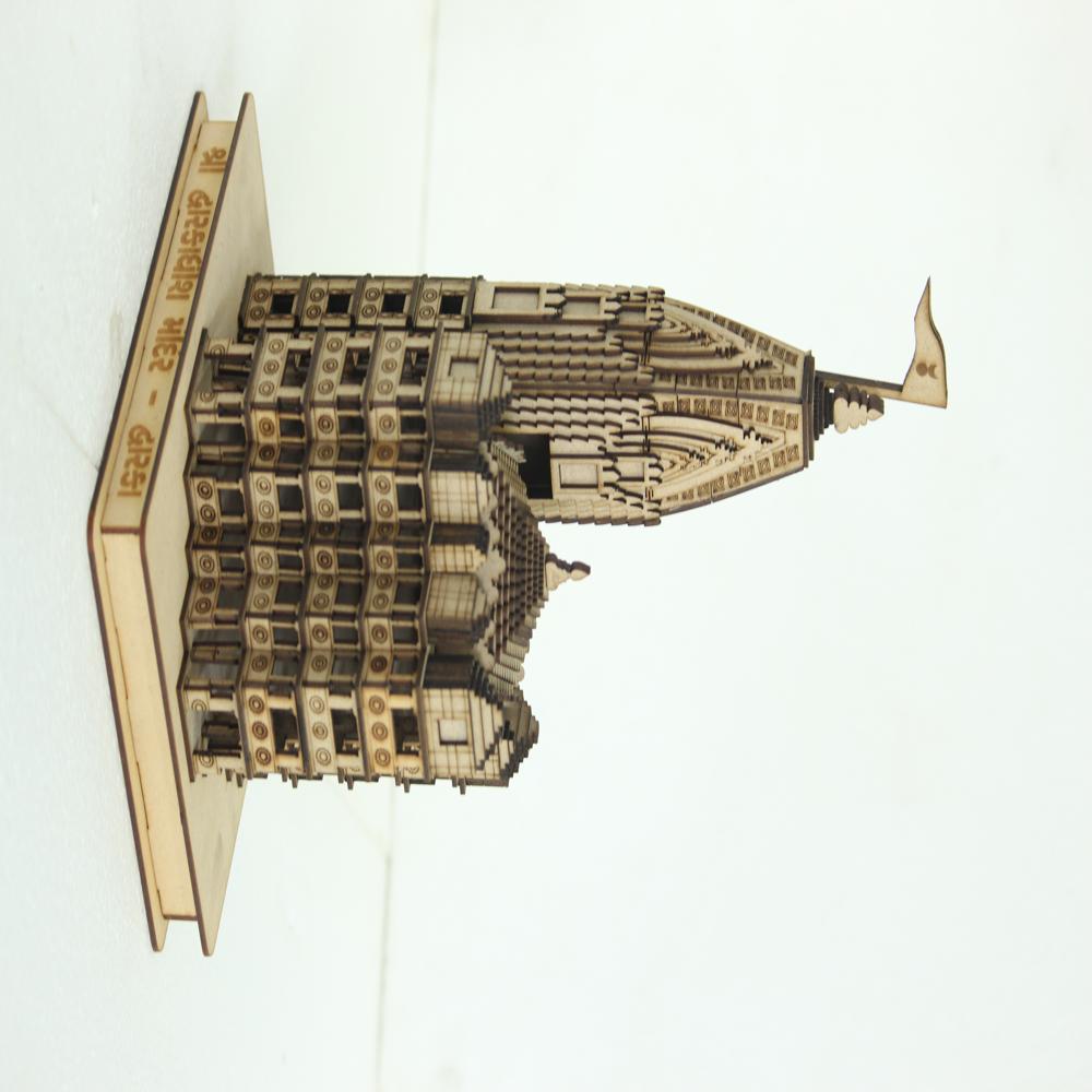 Wooden Dwarkadhish Mandir - Color: Brown