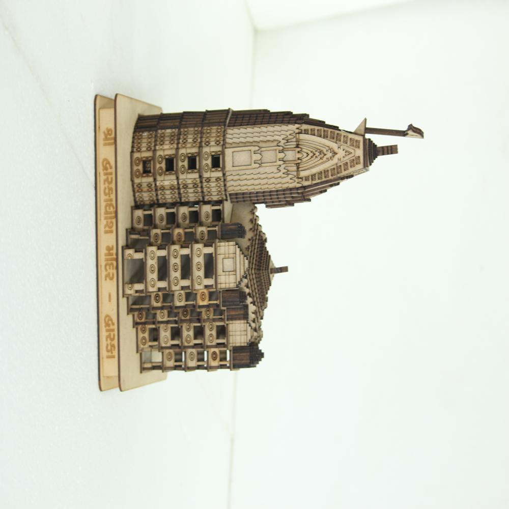 Wooden Dwarkadhish Mandir - Color: Brown