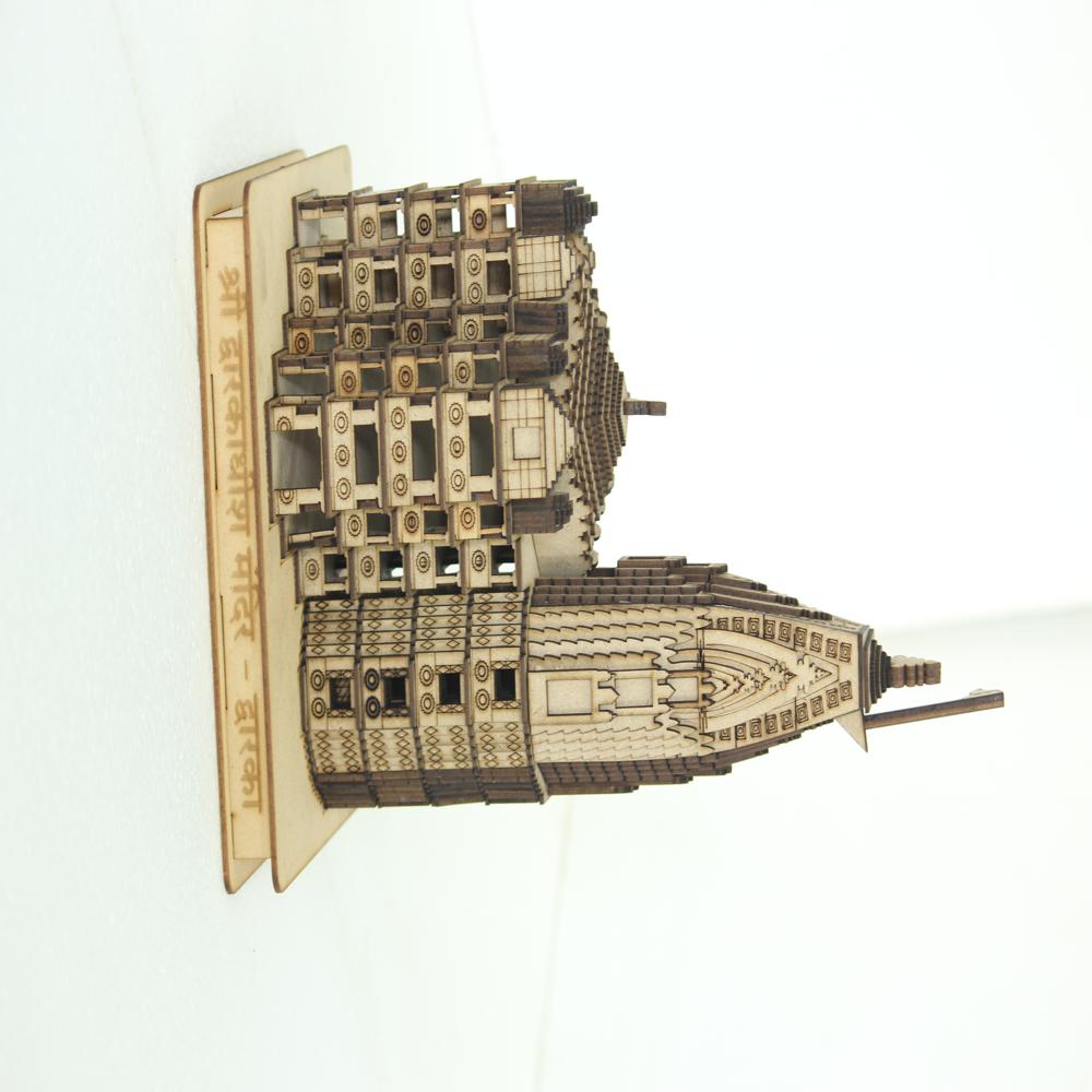 Wooden Dwarkadhish Mandir - Color: Brown