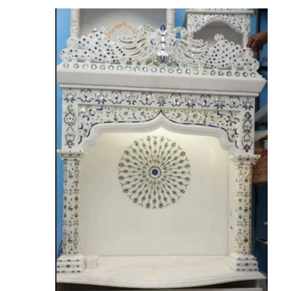 Inlay Handmade Marble Mandir